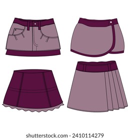 Baby fashion clothing design. Vector flat sketch of bodysuit costume. Template for baby clothes. Fashion flat sketch model for boys and girls dungeons technical fashion illustration
