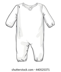 baby fashion, baby clothing vector illustration,  clothes Baby, sketch clothing