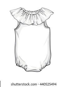 baby fashion, baby clothing vector illustration,  clothes Baby girls, sketch clothing