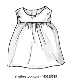 baby fashion, baby clothing vector illustration,  clothes Baby girls, sketch clothing