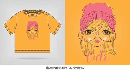 Baby Fashion Shirt Print Design And Mockup 