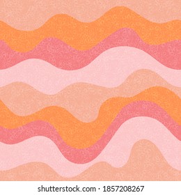 Baby fashion wavy seamless pattern. Nautical waves curly doodle vector. Summer wavy stripes childish textile print. Simple leaner ribbons circus pattern. Background ornament.