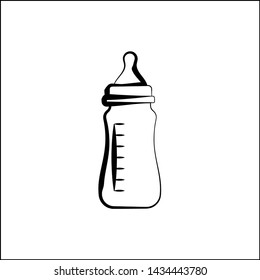 Babyfutterflaschen Design Vektorgrafik Illustration