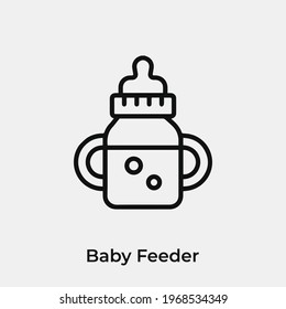 baby feeder icon vector. Linear style sign for mobile concept and web design. baby feeder symbol illustration. Pixel vector graphics - Vector.