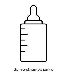 Guión de contorno del alimentador de bebés Icono vector que se puede modificar o editar fácilmente 