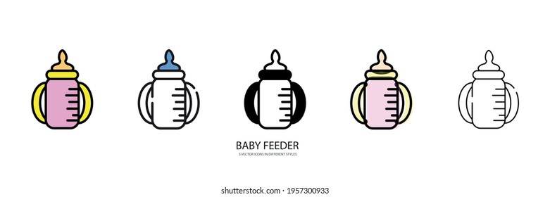 Baby Feeder vector type icon