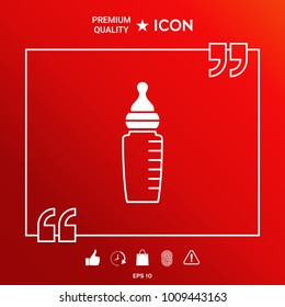 Baby feeding bottle icon
