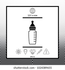Baby feeding bottle icon