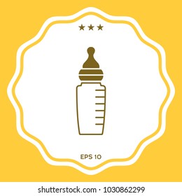 Baby feeding bottle icon