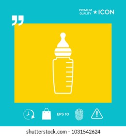 Baby feeding bottle icon