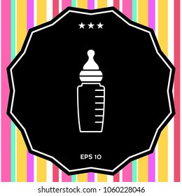 Baby feeding bottle icon