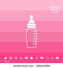 Baby feeding bottle icon