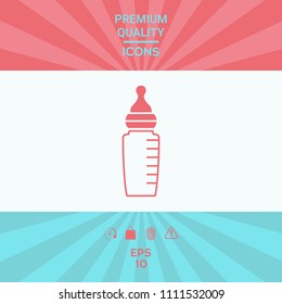 Baby feeding bottle icon