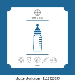 Baby feeding bottle icon