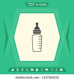 Baby feeding bottle icon
