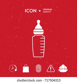 Baby feeding bottle icon