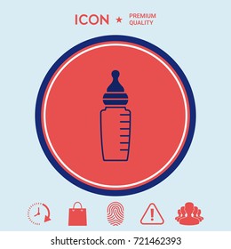 Baby feeding bottle icon