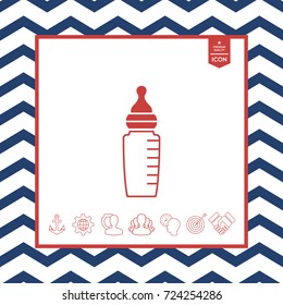Baby feeding bottle icon