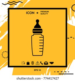 Baby feeding bottle icon