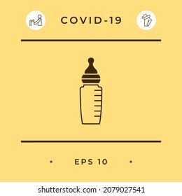 Baby feeding bottle icon. Element for your design