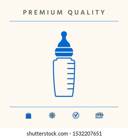 Baby feeding bottle icon. Graphic elements for your design