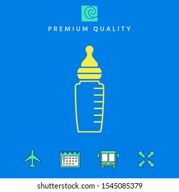 Baby feeding bottle icon. Graphic elements for your design