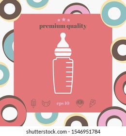 Baby feeding bottle icon. Graphic elements for your design