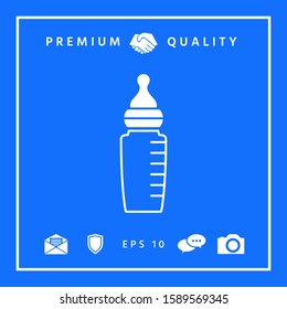 Baby feeding bottle icon. Graphic elements for your design