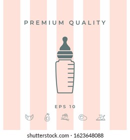 Baby feeding bottle icon. Graphic elements for your design