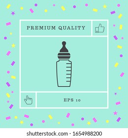 Baby feeding bottle icon. Graphic elements for your design