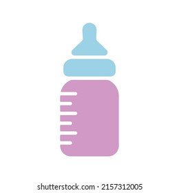 Babyflasche einzeln auf Vektorsymbol. Graph Symbol für Kinder und Neugeborene Website und Design von Apps, Logo, App, UI
