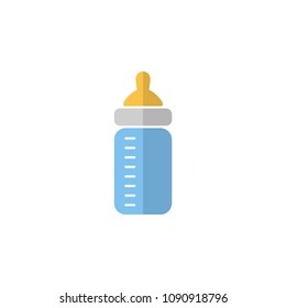 Baby feeding bottle vector flat icon