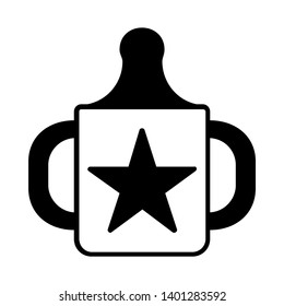 Baby feeding bottle vector flat icon