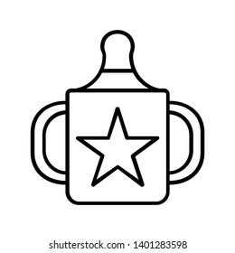 Baby feeding bottle vector flat icon