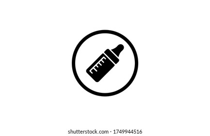 Baby feeding bottle vector flat icon