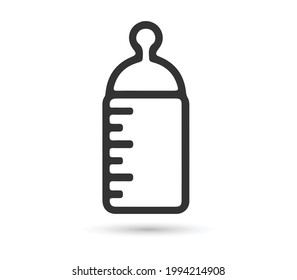 Baby feeding bottle vector flat icon