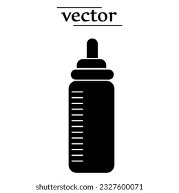 Baby feeding bottle vector flat design illustration on white background..eps