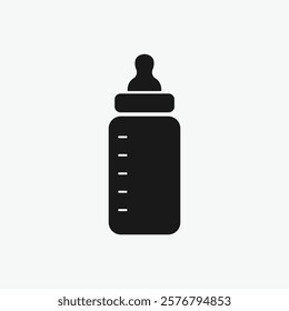 Baby feeding bottle vector flat icon