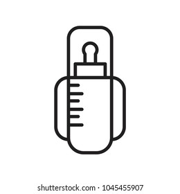 Baby feeding bottle vector icon