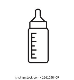 Baby Feeding Bottle Vector On White Background