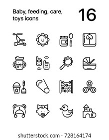 Baby, feeding, care, toys icons for web and mobile design pack 3