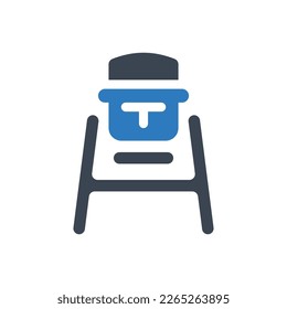 Baby feeding chair icon. Illustration isolated on white background