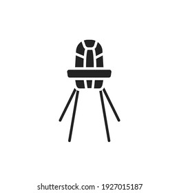 Baby feeding table color line icon. Isolated vector element.