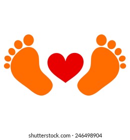 Baby Feet With Heart