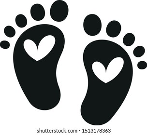 Baby Feet with heart symbol