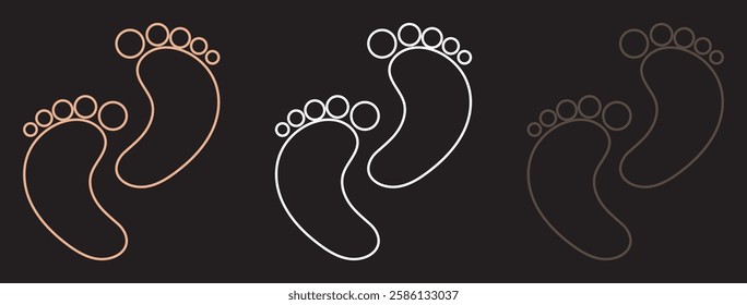 Baby feet icon flat element. Vector illustration of baby feet icon flat isolated on white background for your web mobile app logo design.