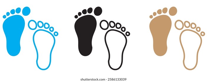 Baby feet icon flat element. Vector illustration of baby feet icon flat isolated on white background for your web mobile app logo design.