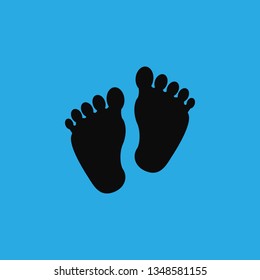 baby feet icon vector