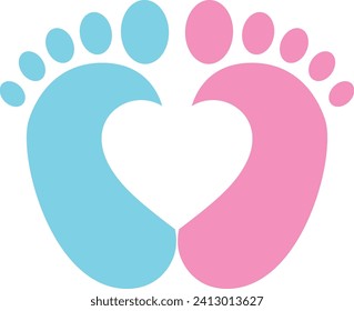 Baby Feet logo icon vector