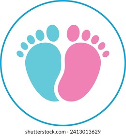 Baby Feet logo icon vector